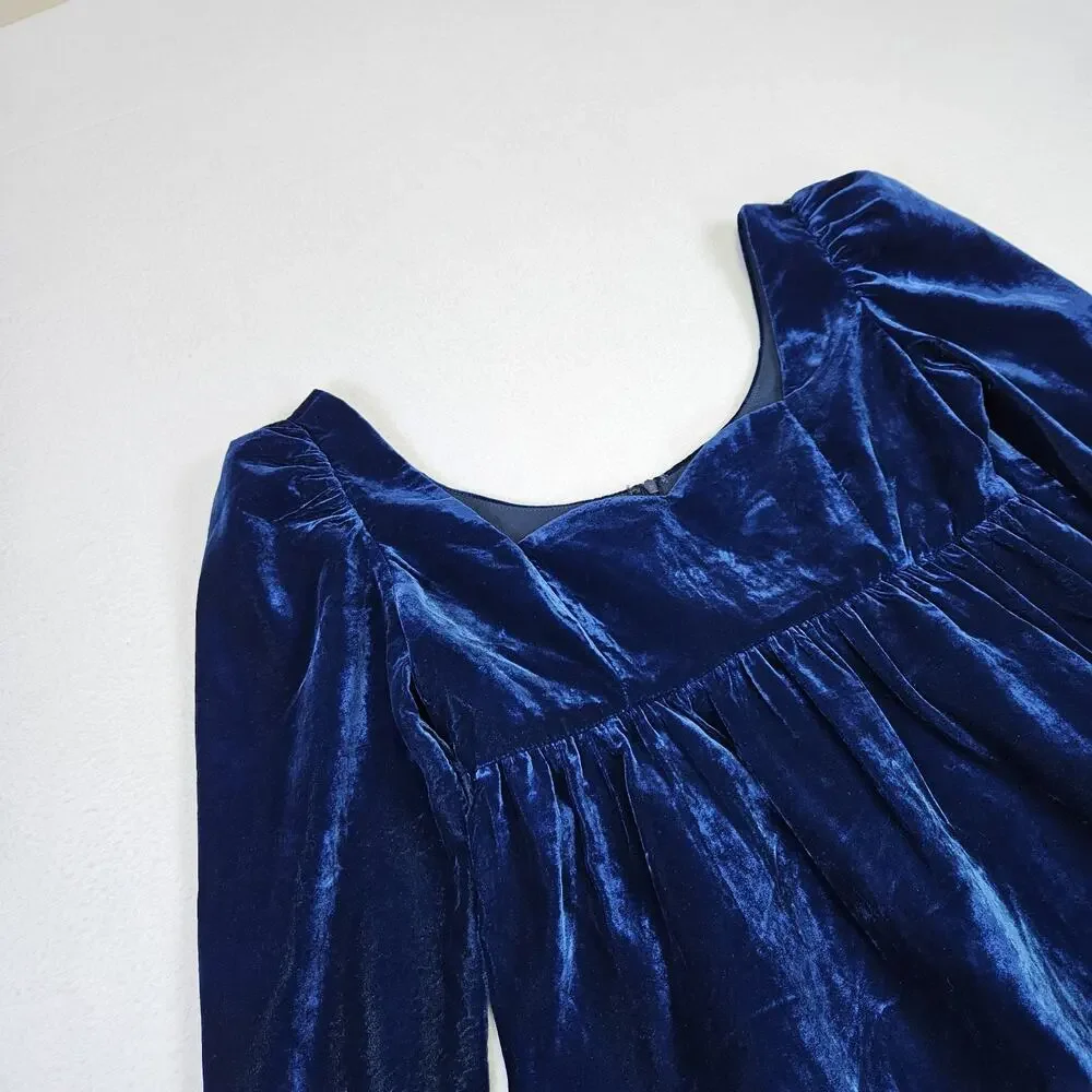 Tuckernuck Hyacinth House Sue Blouse S Velvet Regency Sweetheart Puff Sleeve